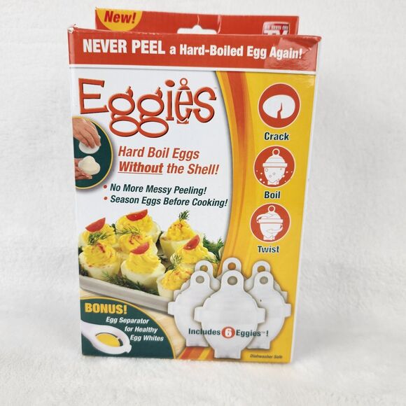 egglettes Other - Eggies New Hard Boil Egg Cooker (6) with Bonus Egg White Separator As Seen on TV